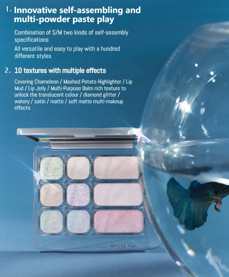 Paleta de sombra perolado cremoso