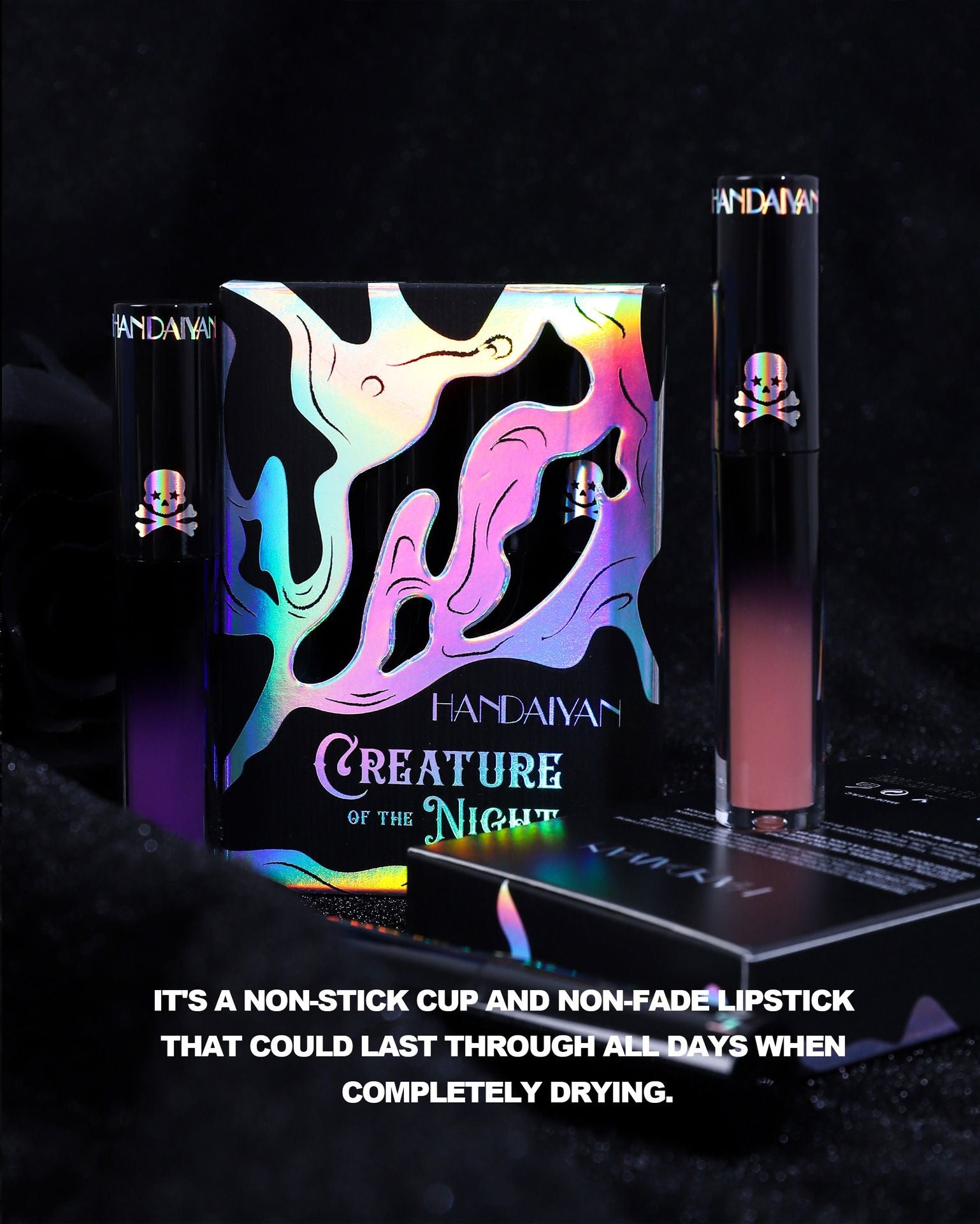 Batom colorido metálico