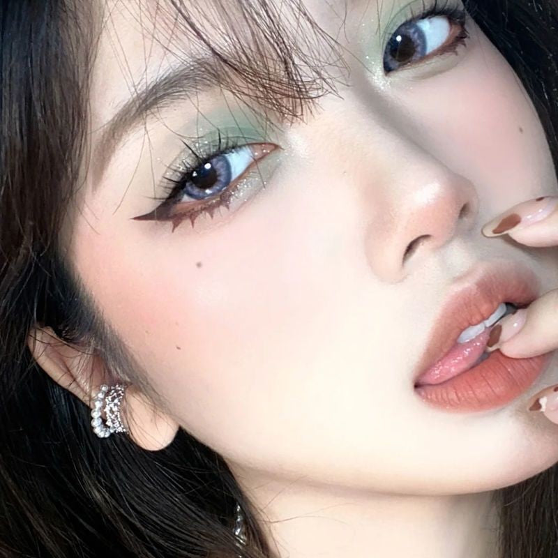 Paleta de sombras tons de verde