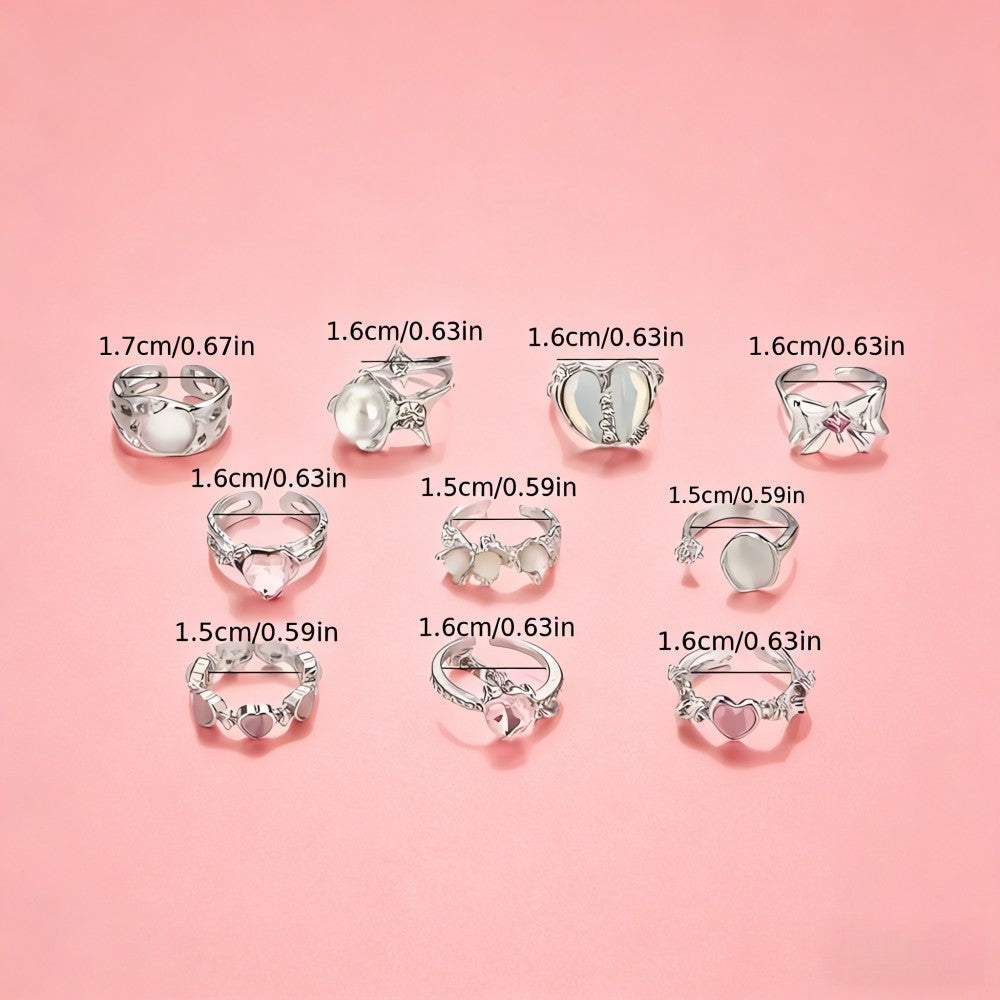 10/15/20pçs anel mix borboleta