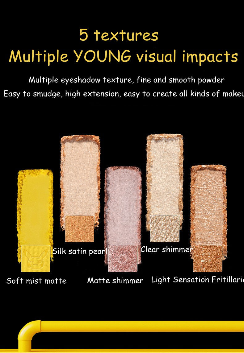 Paleta de sombras Pikachu 9 cores COLORKEY