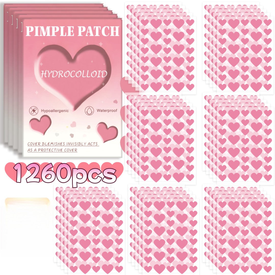 Adesivos de acne de coração 1260 peças