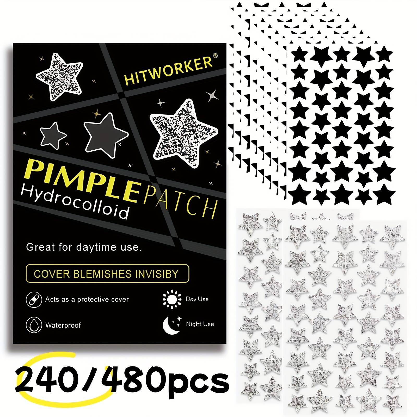 Adesivos para acne de estrelas HITWORKER 240/480pcs