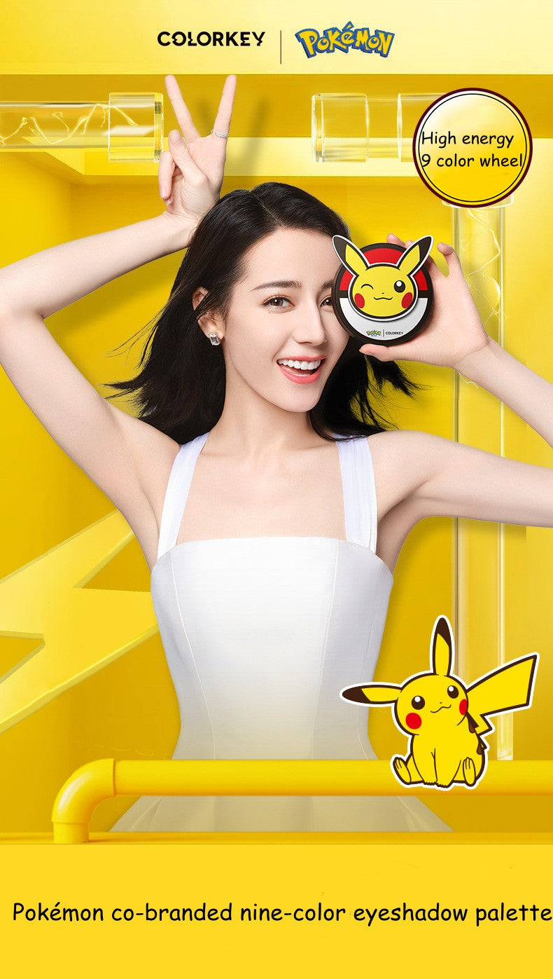 Paleta de sombras Pikachu 9 cores COLORKEY