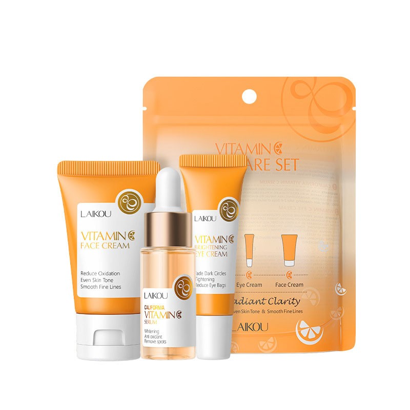 Kit SkinCare LAIKOU Vitamina C, 24K Golden e Sakura