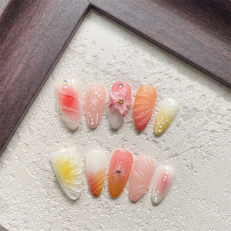 Unhas Postiças Artesanais Filha do Oceano 10pçs