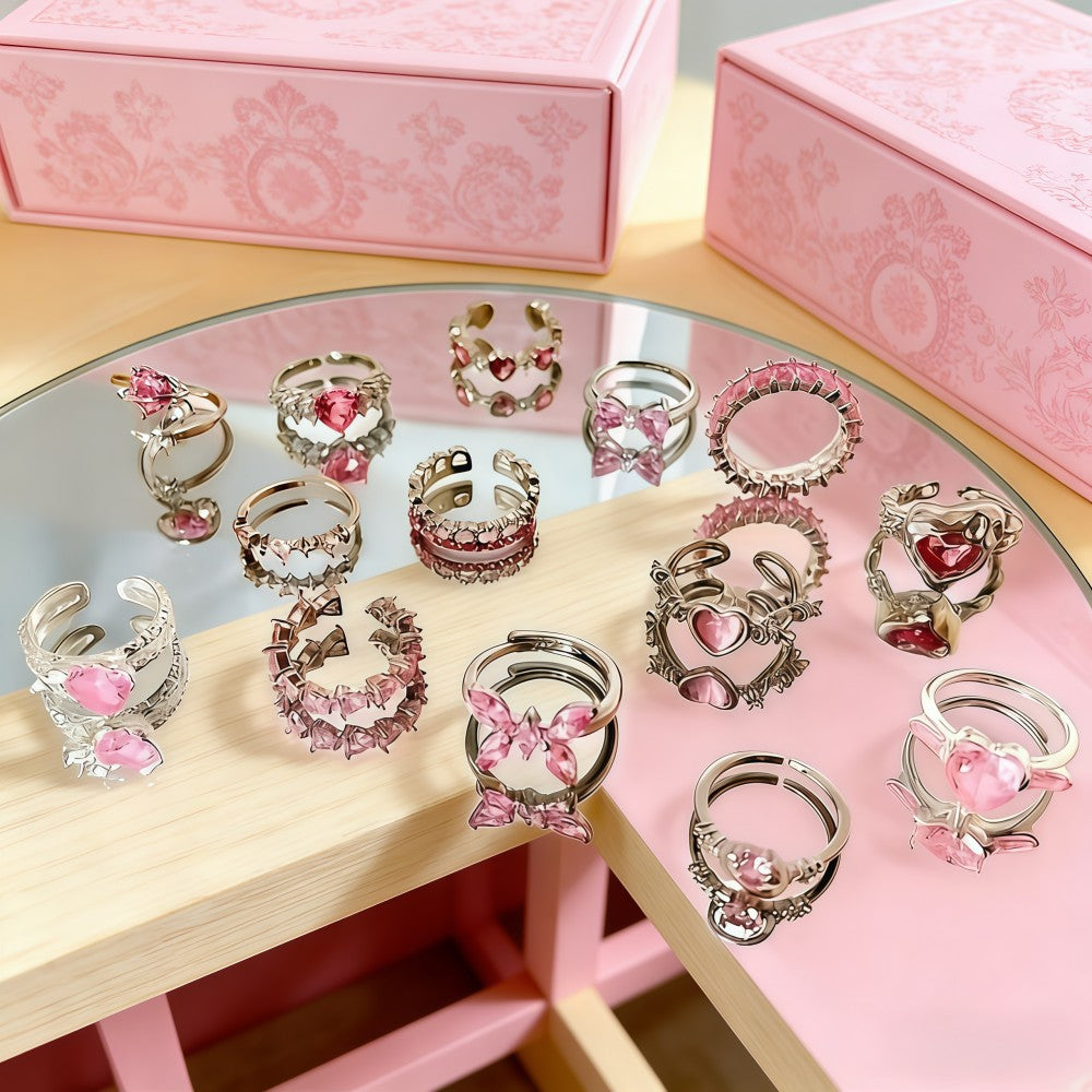 10/15/20pçs anel mix borboleta