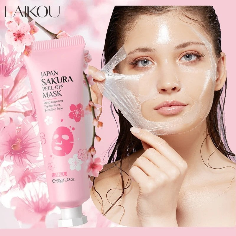 Máscara Facial Peeling Anti Rugas e Clareamento Sakura LAIKOU