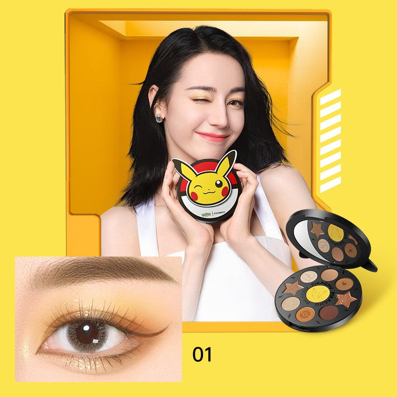 Paleta de sombras Pikachu 9 cores COLORKEY