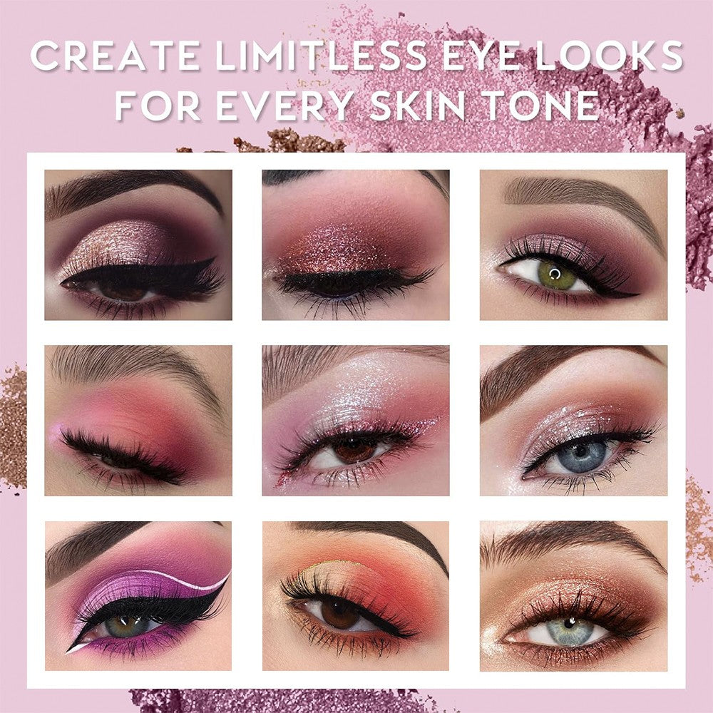 Paleta de sombras e blush ursinho de 72 cores