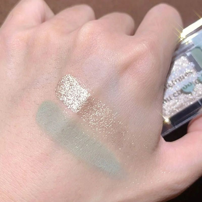 Paleta de sombras tons de verde