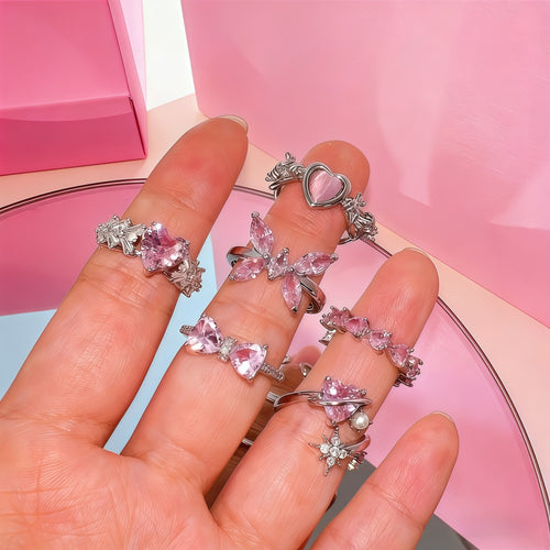 10/15/20pçs anel mix borboleta