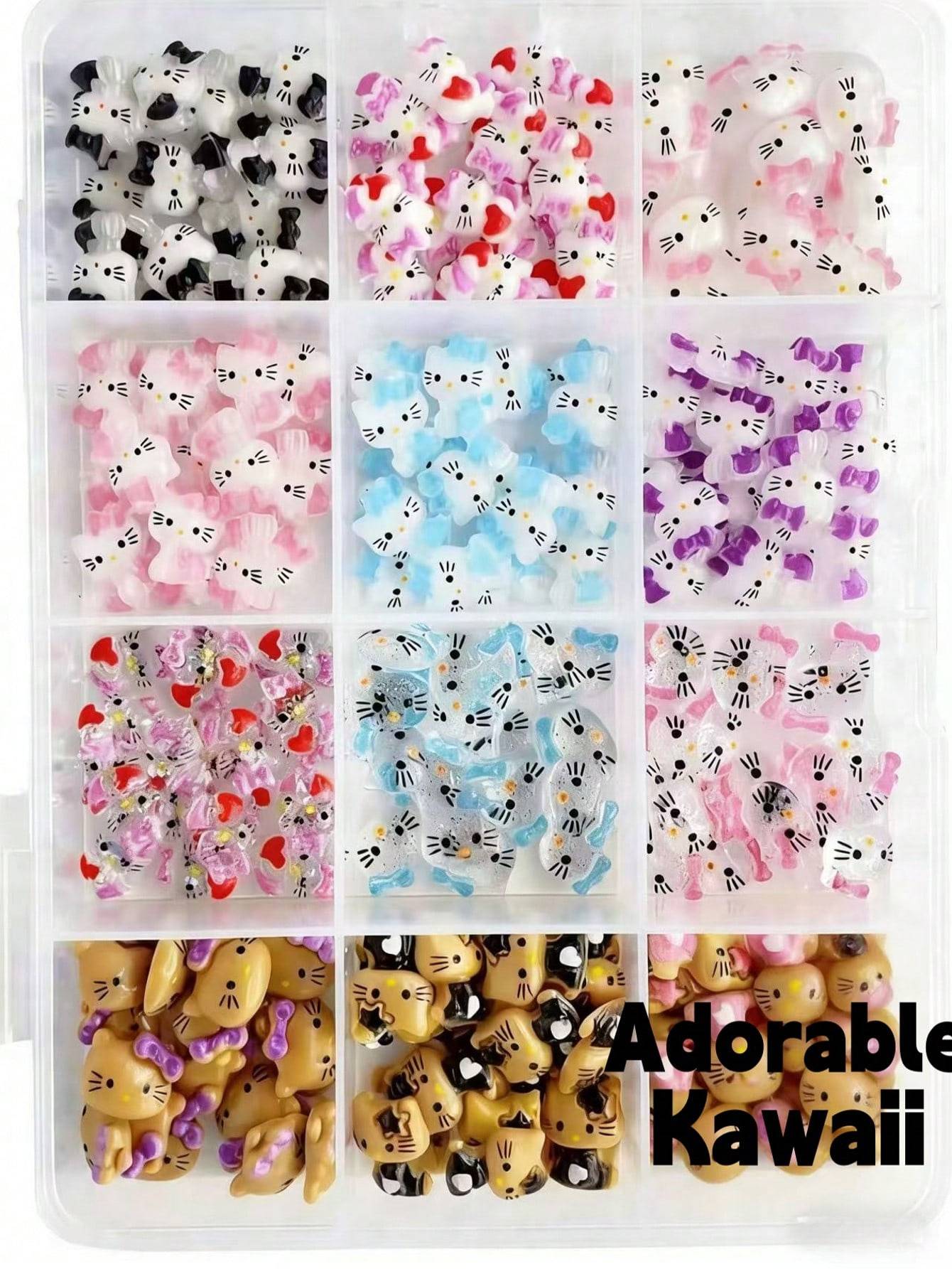 Pacote decoração de unha com 50 peças Sanrio Hello Kitty