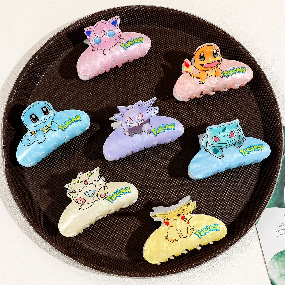 1PC/7PCS Presilhas de cabelo Pokémon fofas de desenho animado, acessórios de cab