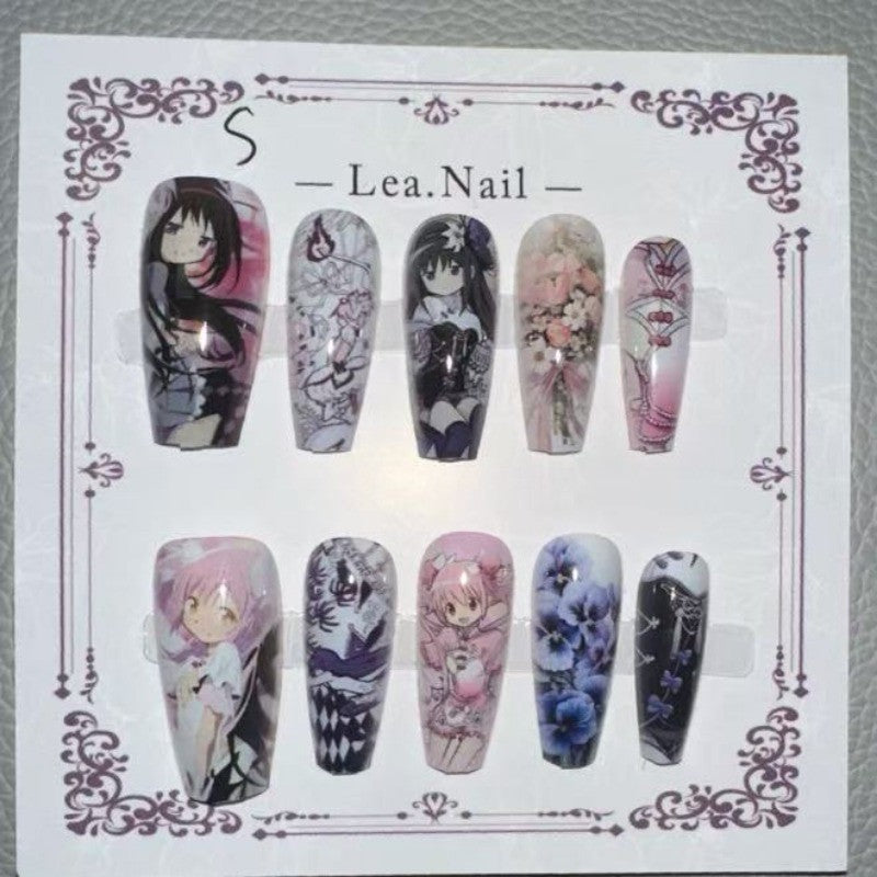 Unhas postiças Madoka Magica 10pçs