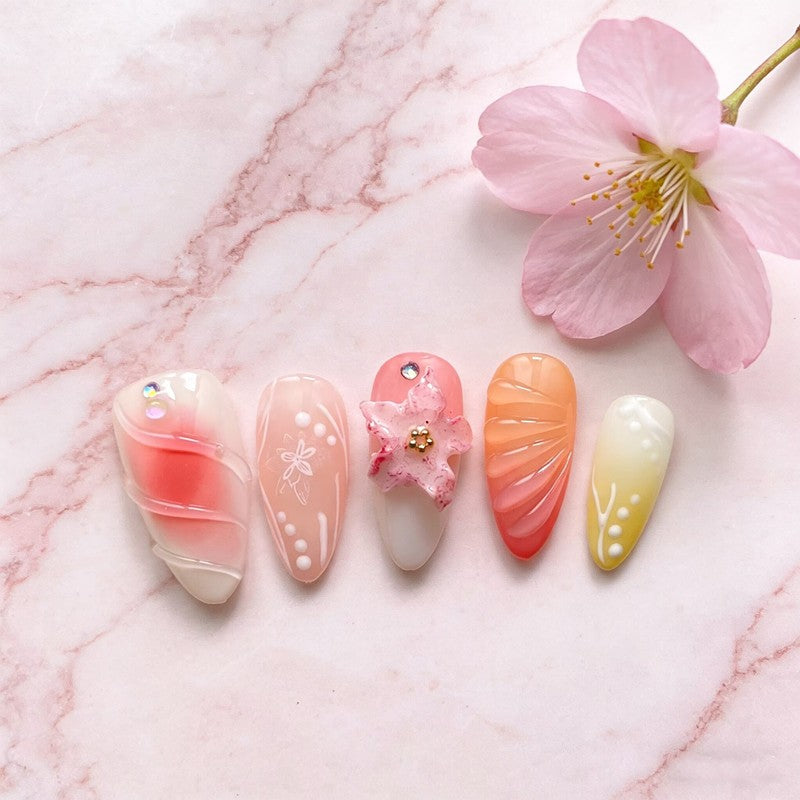 Unhas Postiças Artesanais Filha do Oceano 10pçs