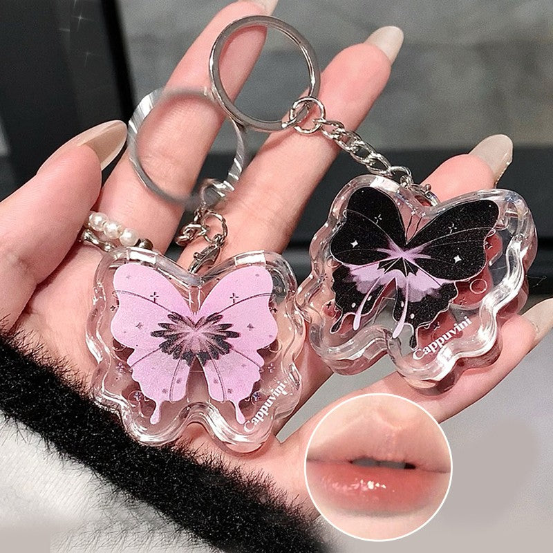 Lip gloss chaveiro de borboleta