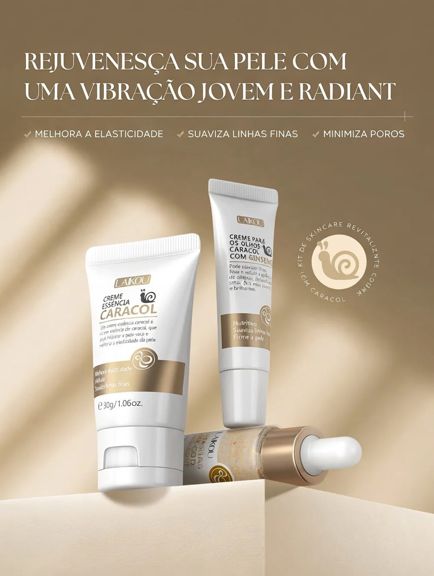 Kit SkinCare LAIKOU Vitamina C, 24K Golden e Sakura