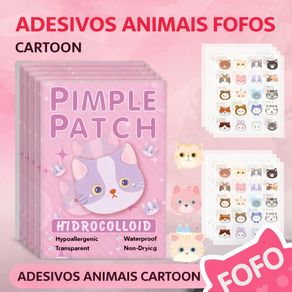 Adesivo para acne de bichinhos 100/600/700 peças
