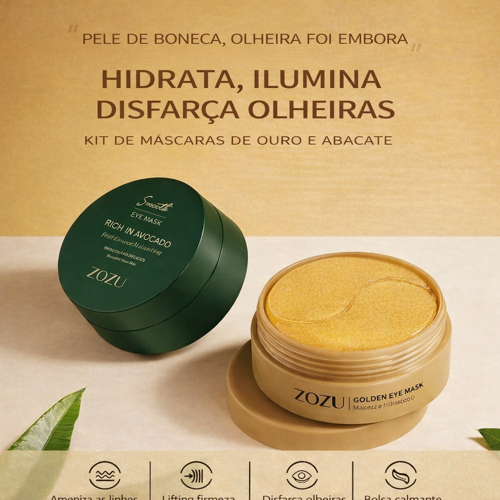 Pads de abacate e ouro para olheiras 60/120 pçs