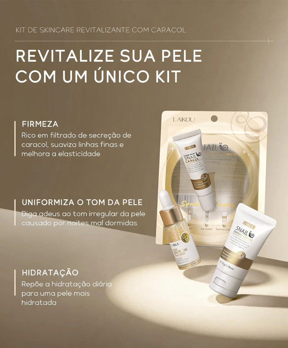 Kit SkinCare LAIKOU Vitamina C, 24K Golden e Sakura