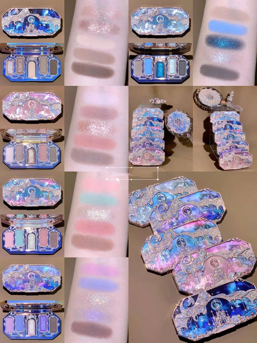 Paleta de sombra sereia delicada brilho Flower Knows