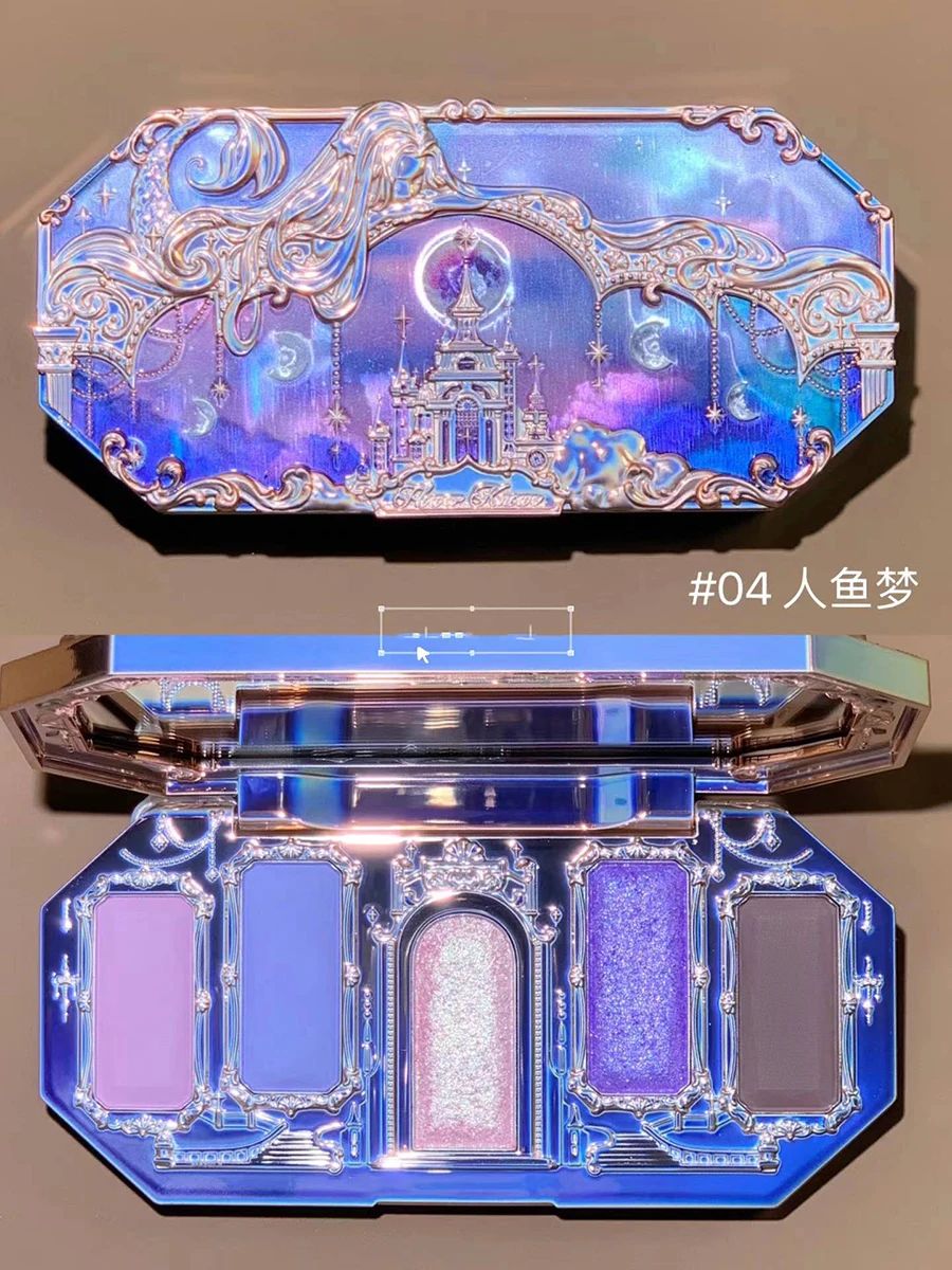 Paleta de sombra sereia delicada brilho Flower Knows