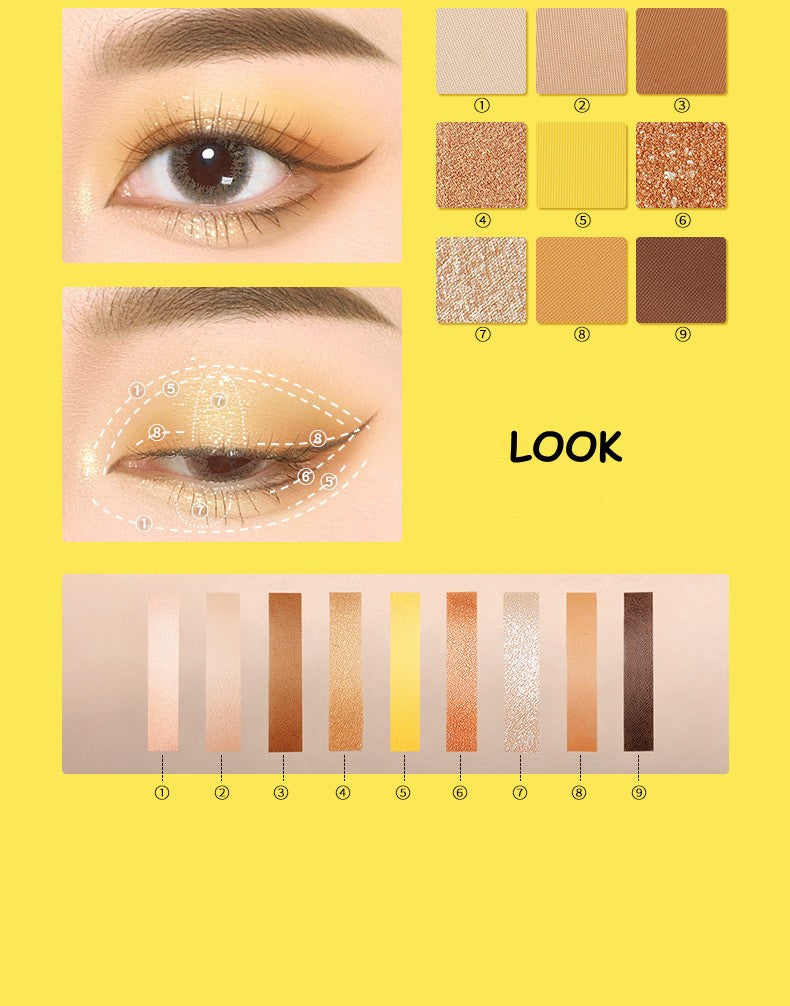 Paleta de sombras Pikachu 9 cores COLORKEY