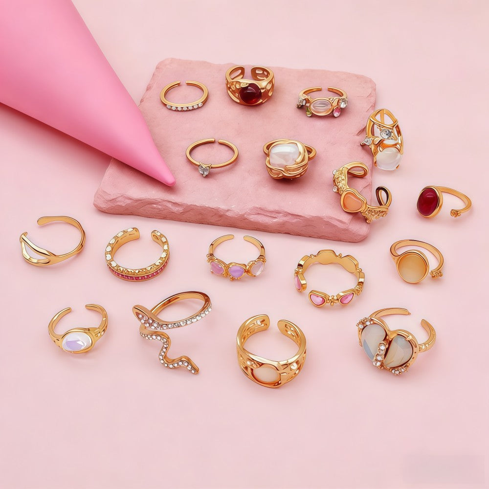 10/15/20pçs anel mix borboleta