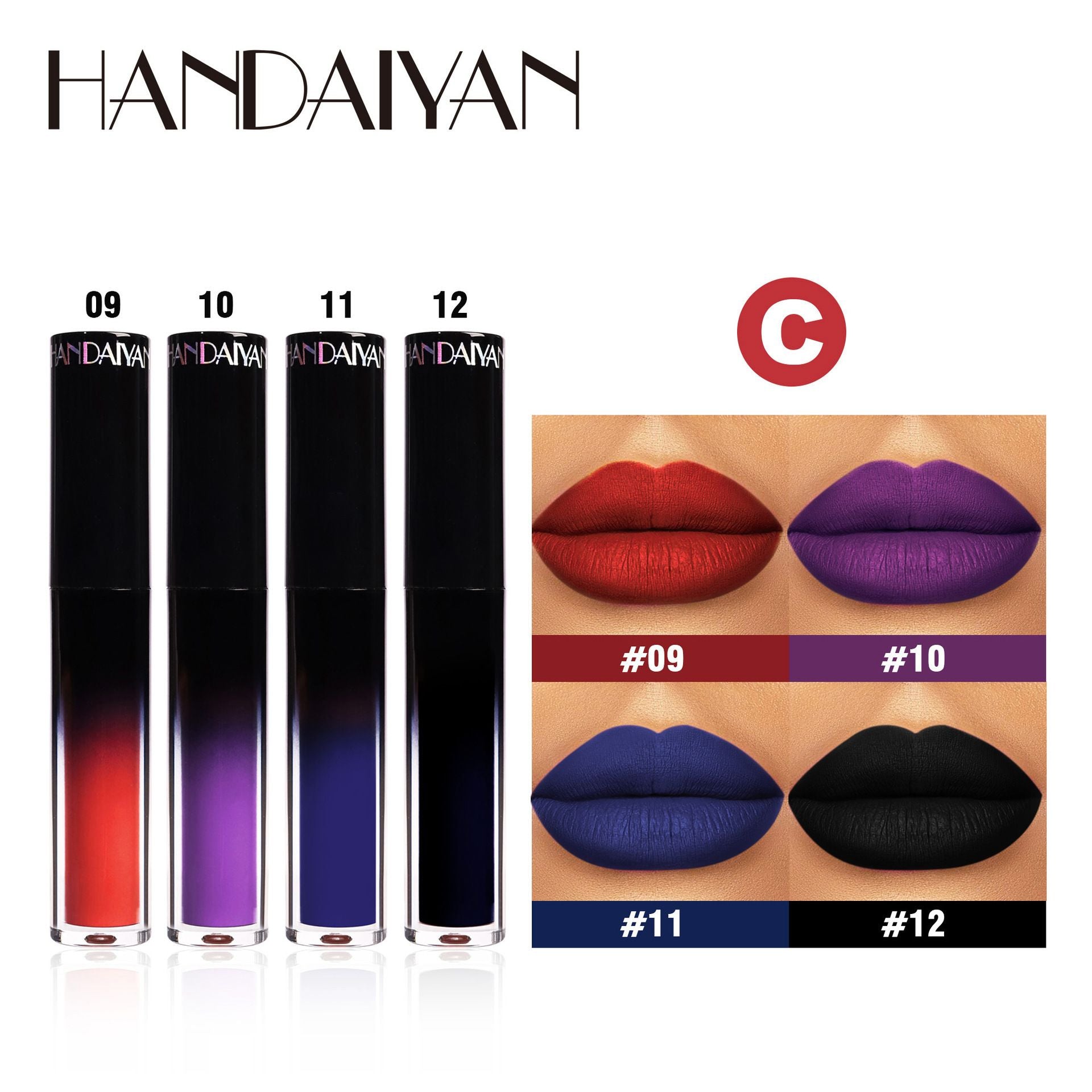 Batom colorido metálico