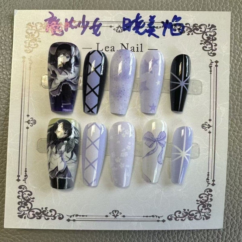 Unhas postiças Madoka Magica 10pçs