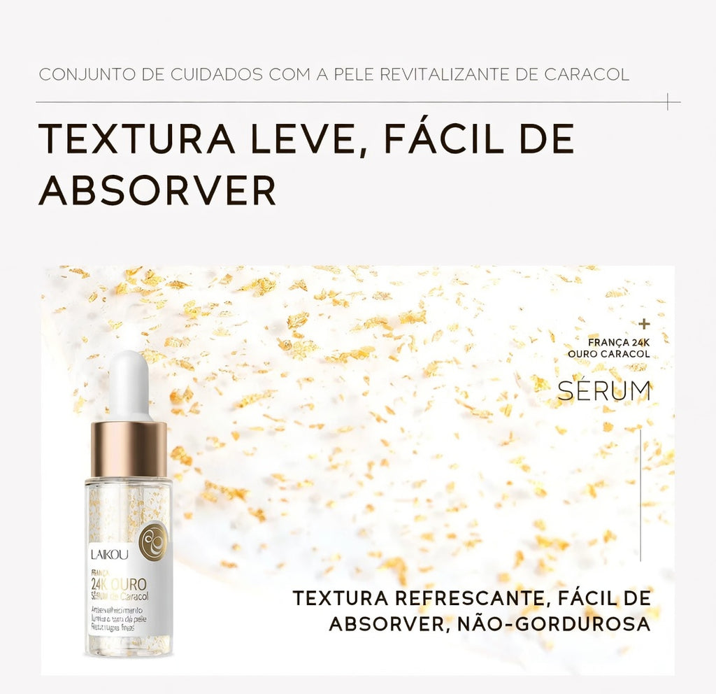 Kit SkinCare LAIKOU Vitamina C, 24K Golden e Sakura
