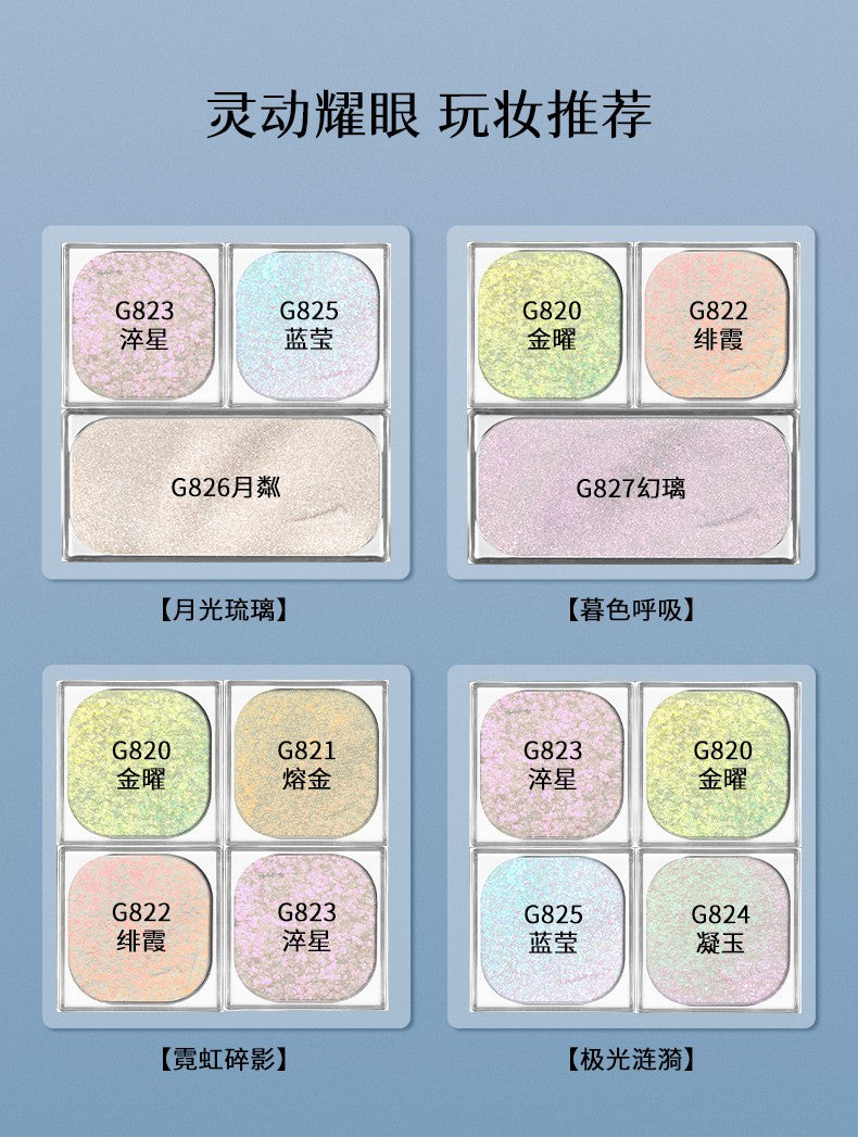 Paleta de sombra perolado cremoso