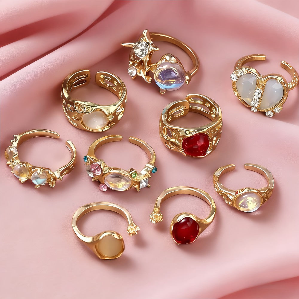 10/15/20pçs anel mix borboleta