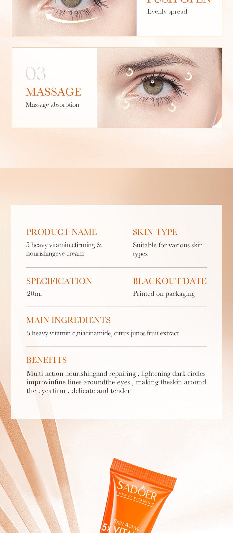 Creme vitamina c para os olhos anti olheiras