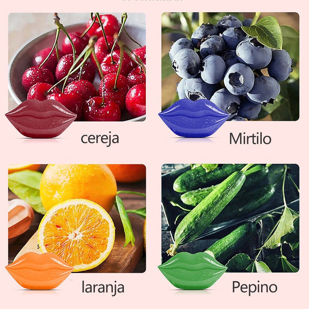 Máscara labial de frutas com vitamina c hidratante