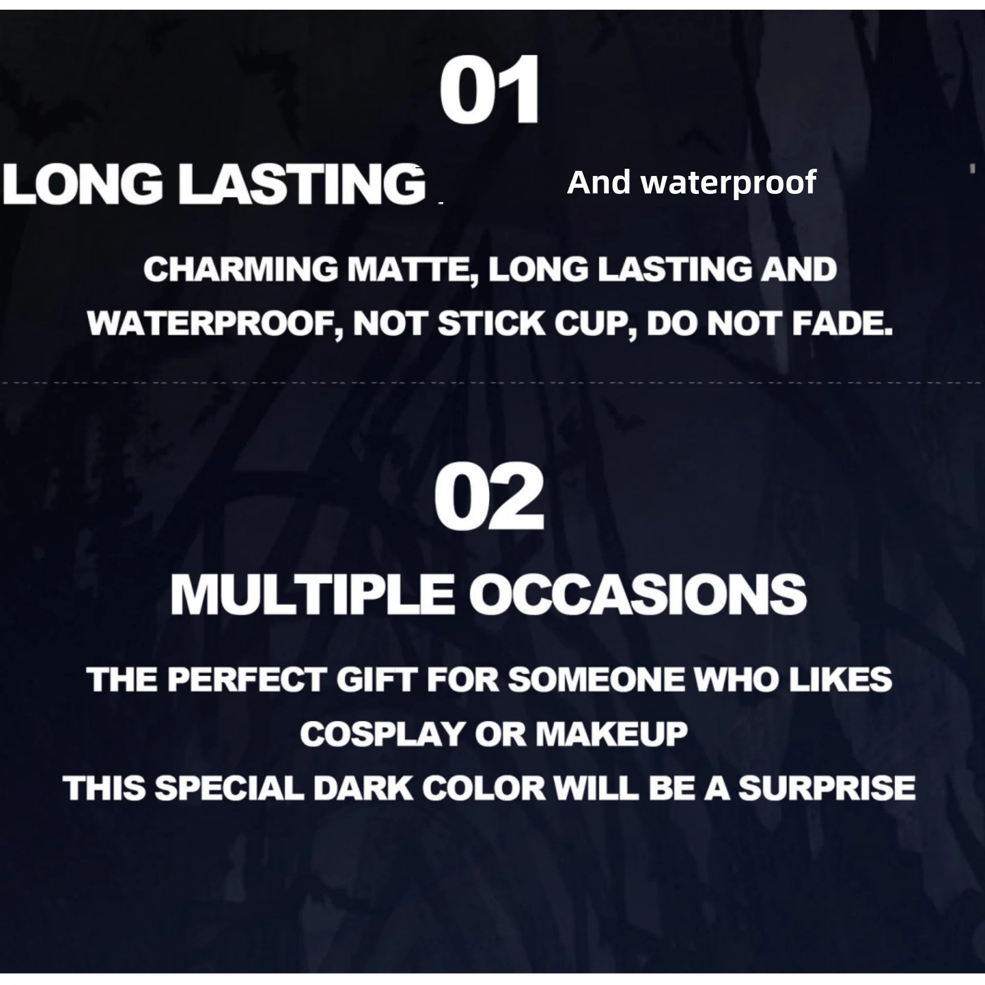 Batom colorido metálico