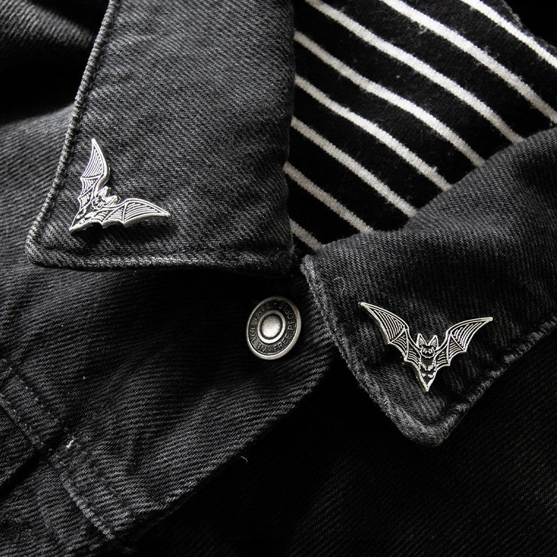 2 peças broche gótico vampiro morcego