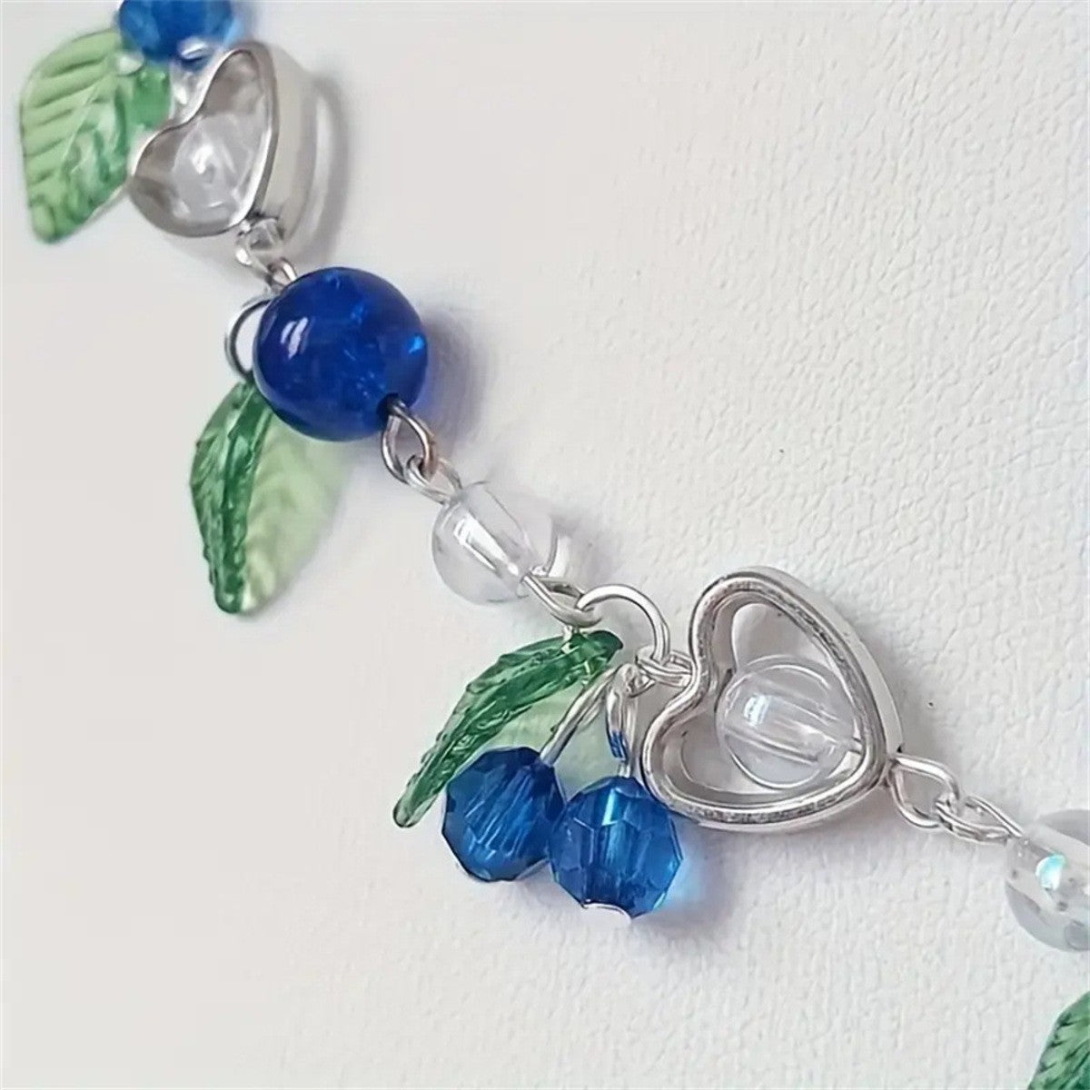 Conjunto Brincos e Colar Mirtilo