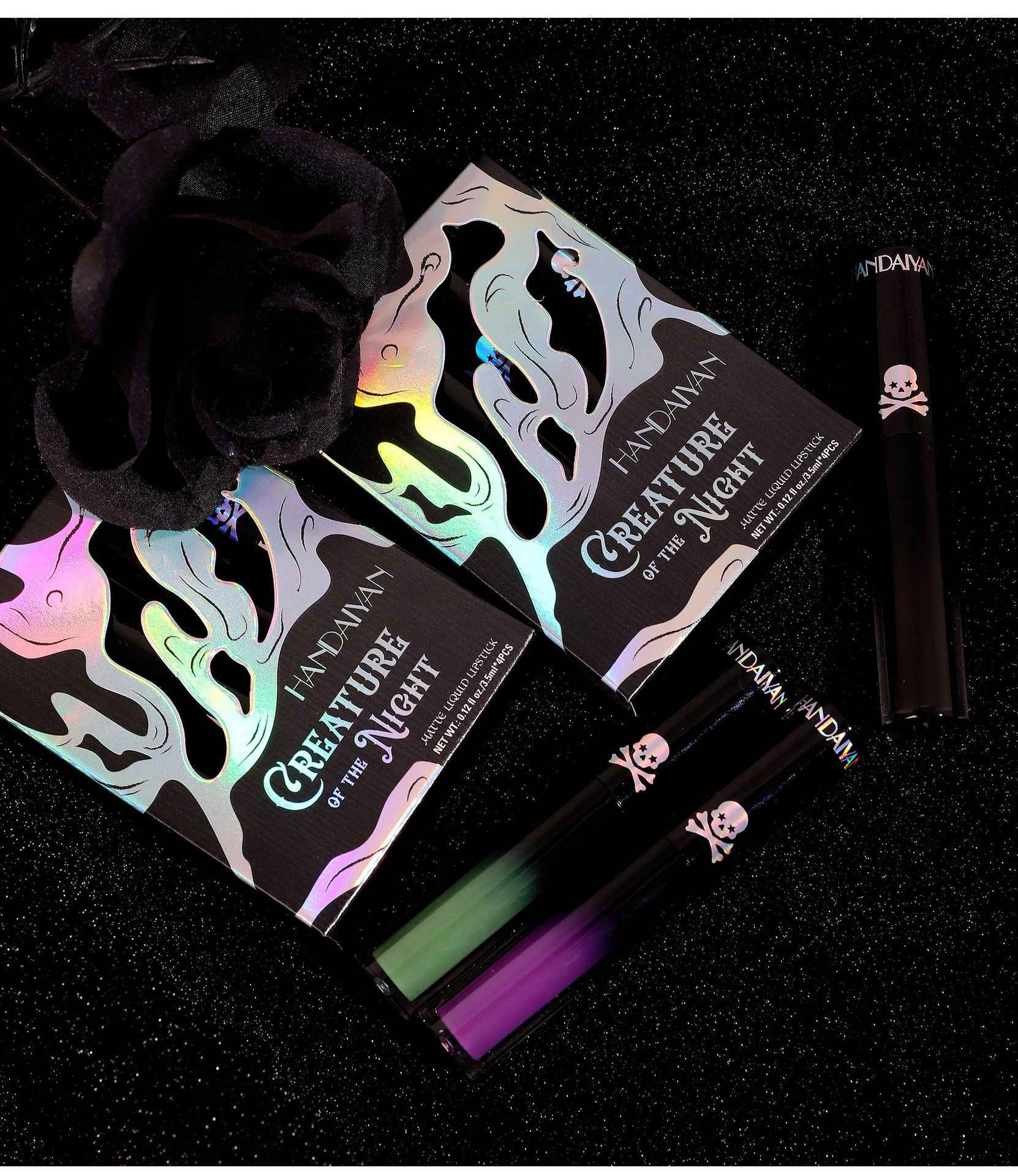 Batom colorido metálico