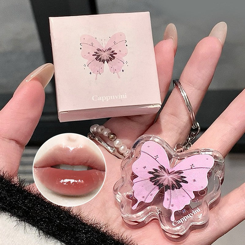 Lip gloss chaveiro de borboleta