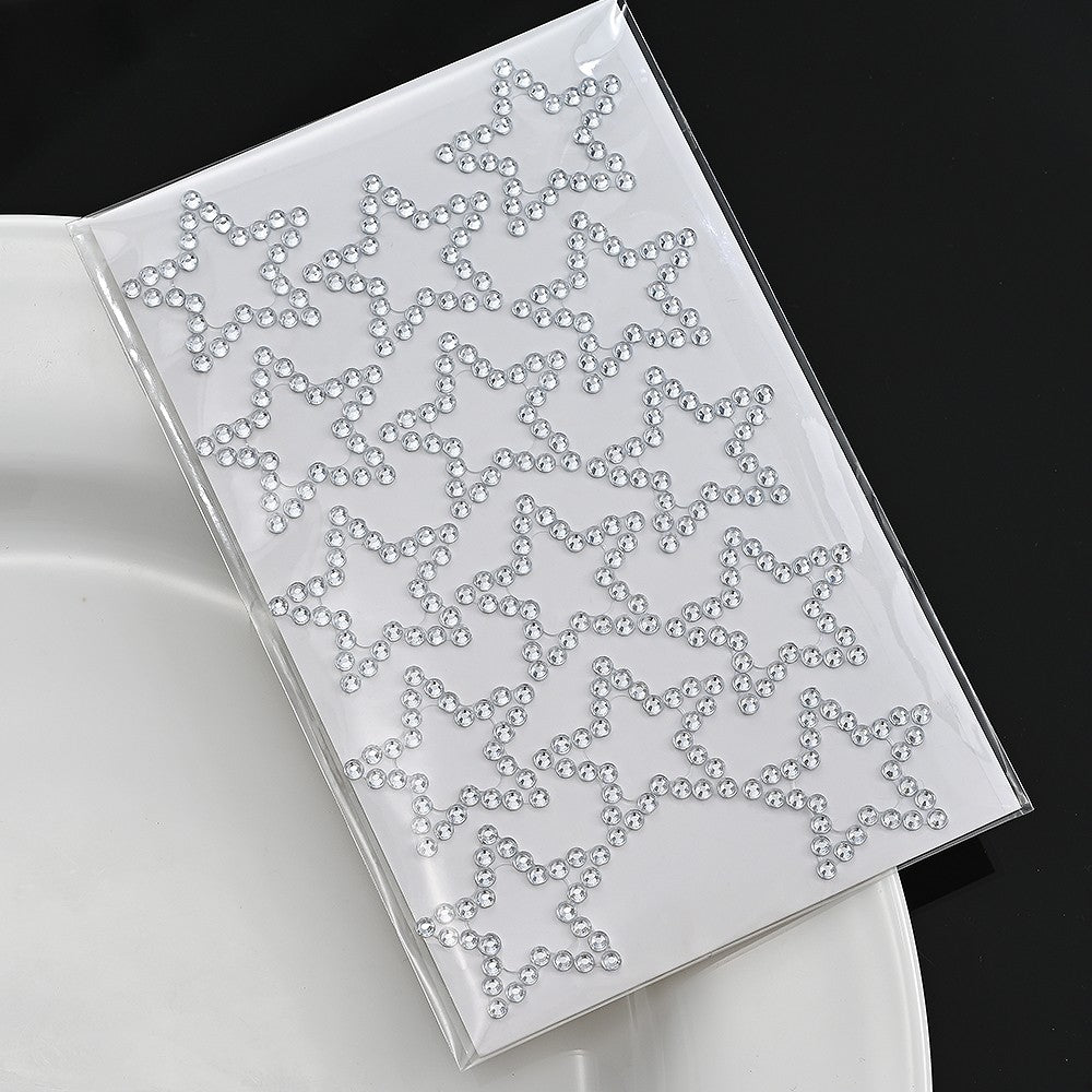 Strass estrela e coração adesivo