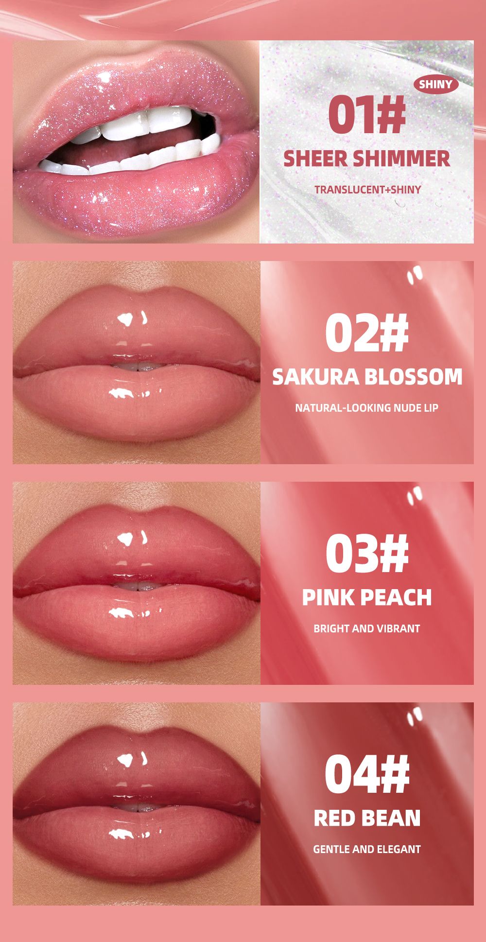 Lipgloss hidratante Qibest