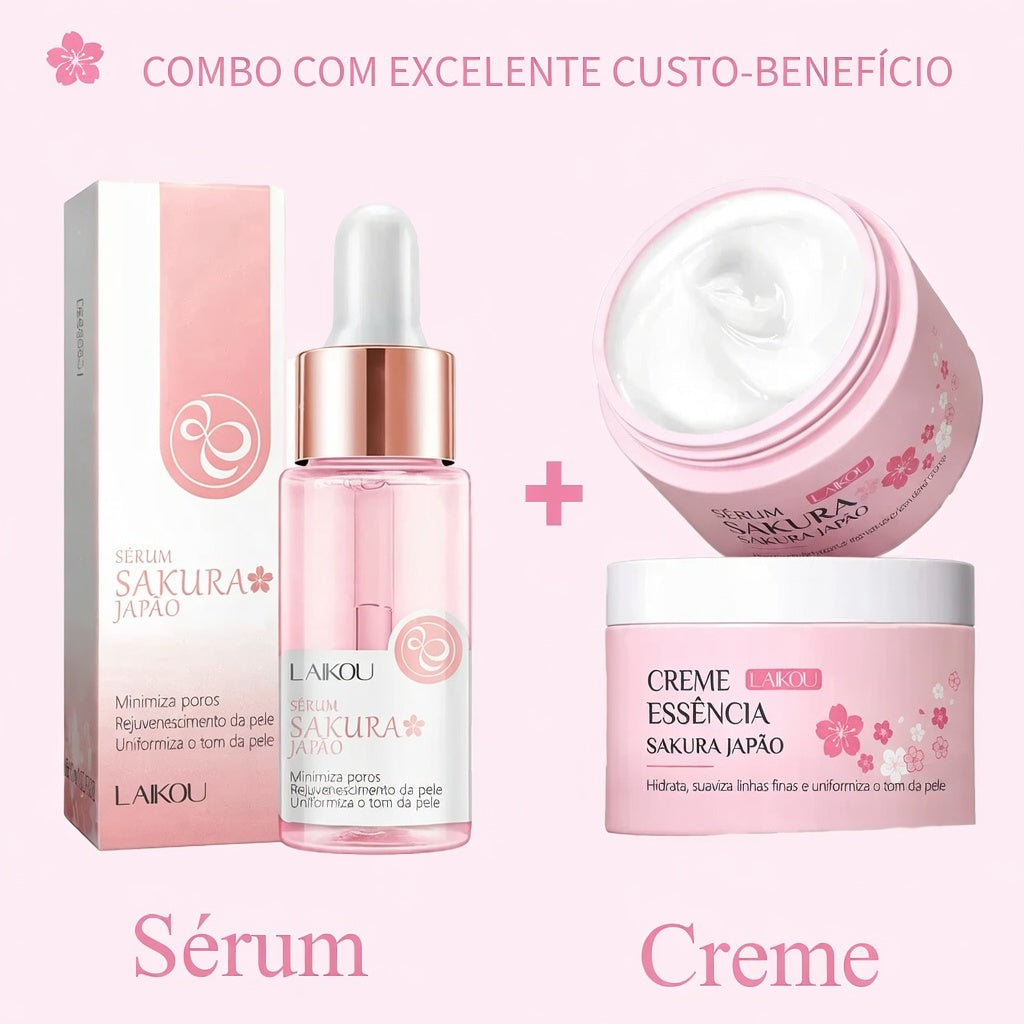 Creme hidratante sakura removedor de rugas anti-envelhecimento